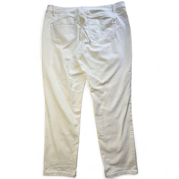 J.Jill Womens White Denim Slim Ankle Jeans Size 10 - Picture 3 of 16